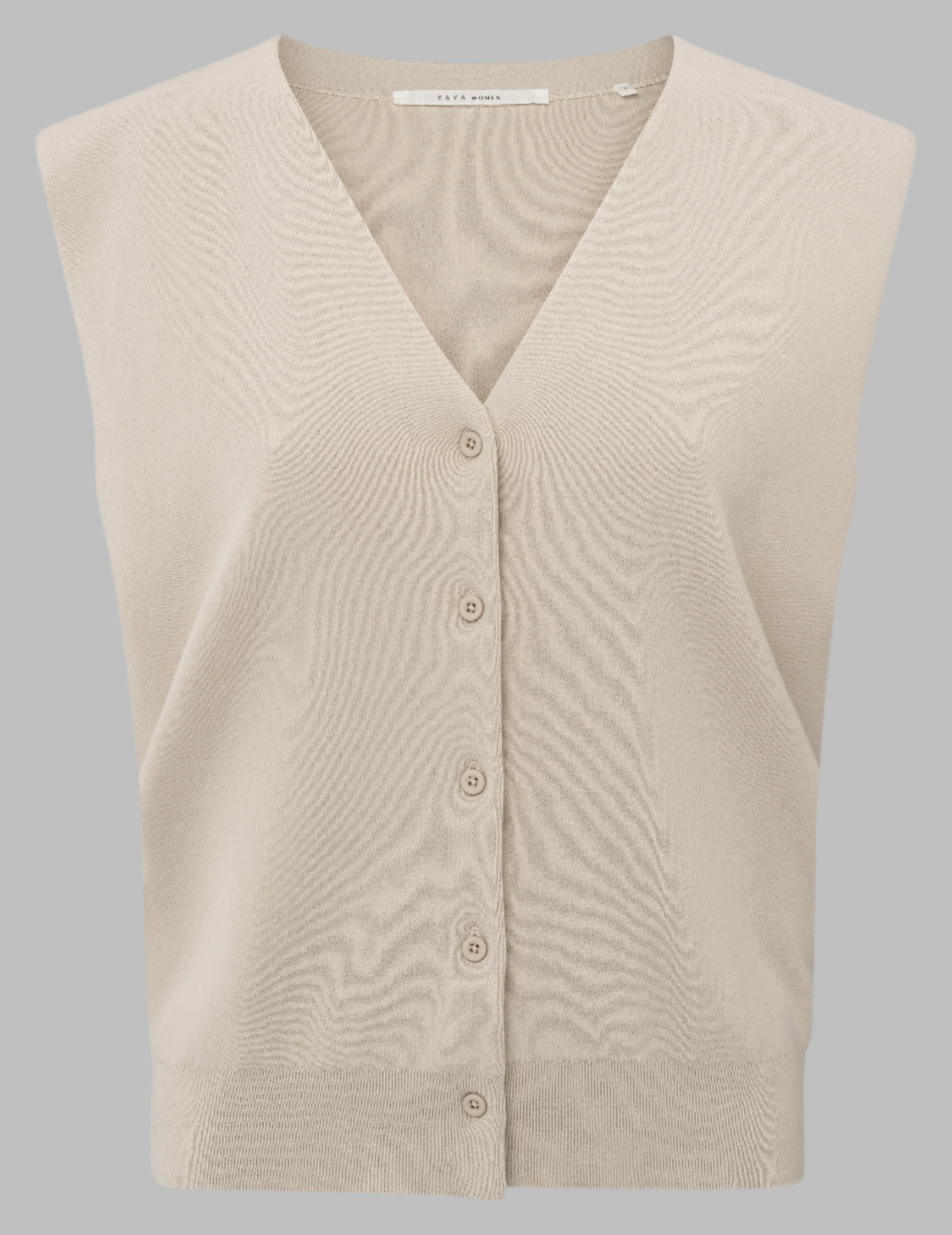 Cotton Vest with Shoulder Detail