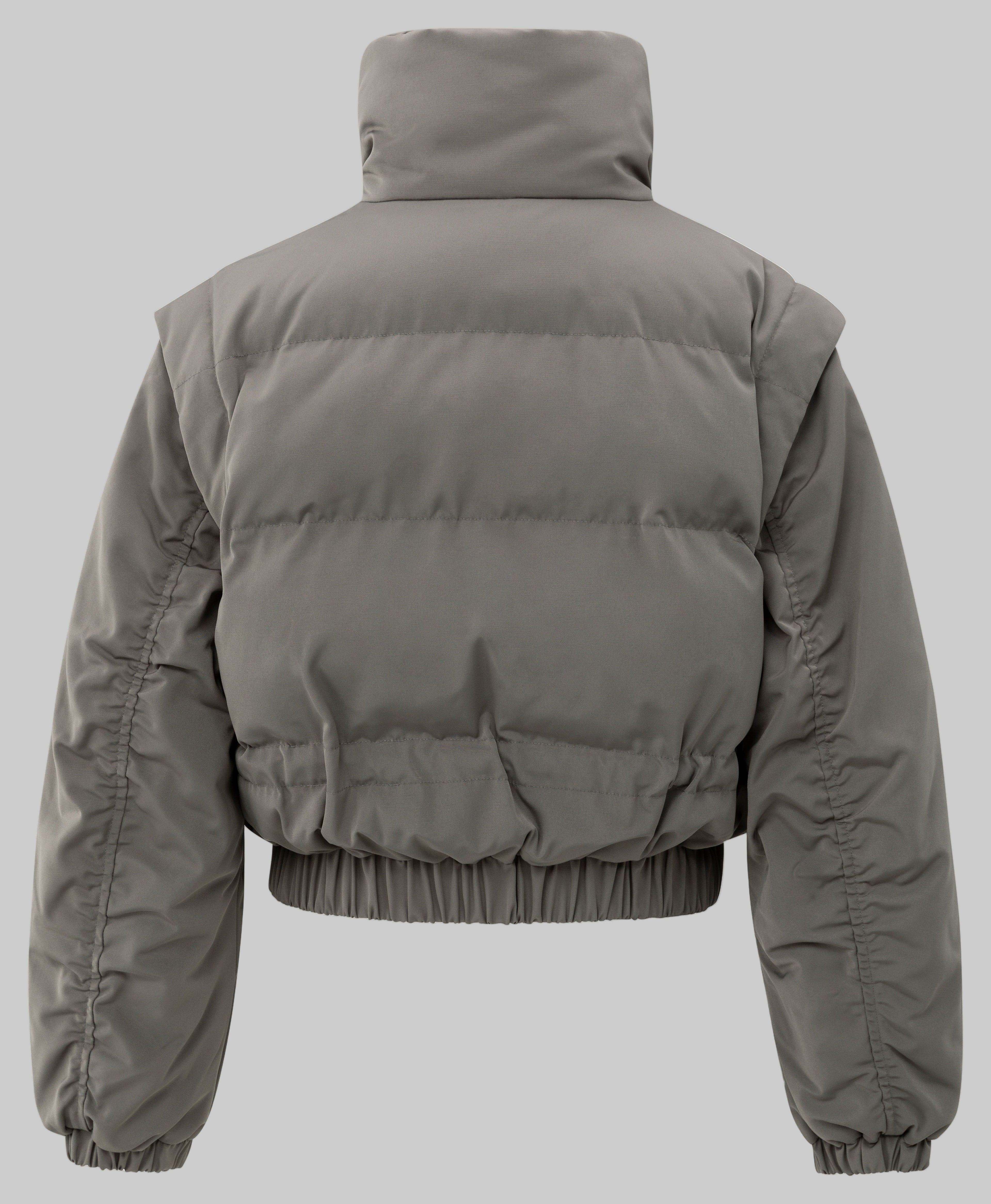 Cropped Jacket With Removable Sleeves