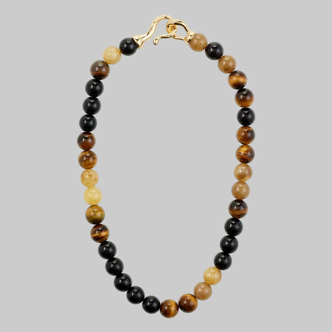 Unfold Semi-Precious Stones Necklace Brown