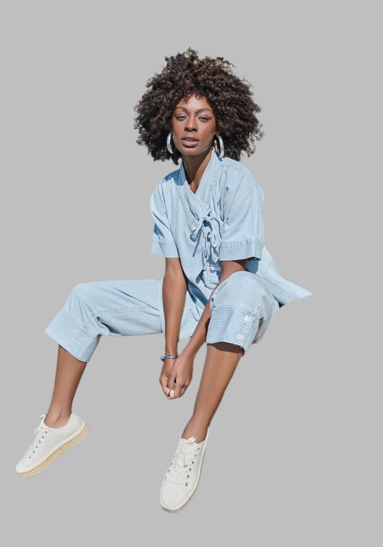 Cotton Pant With Button Detail