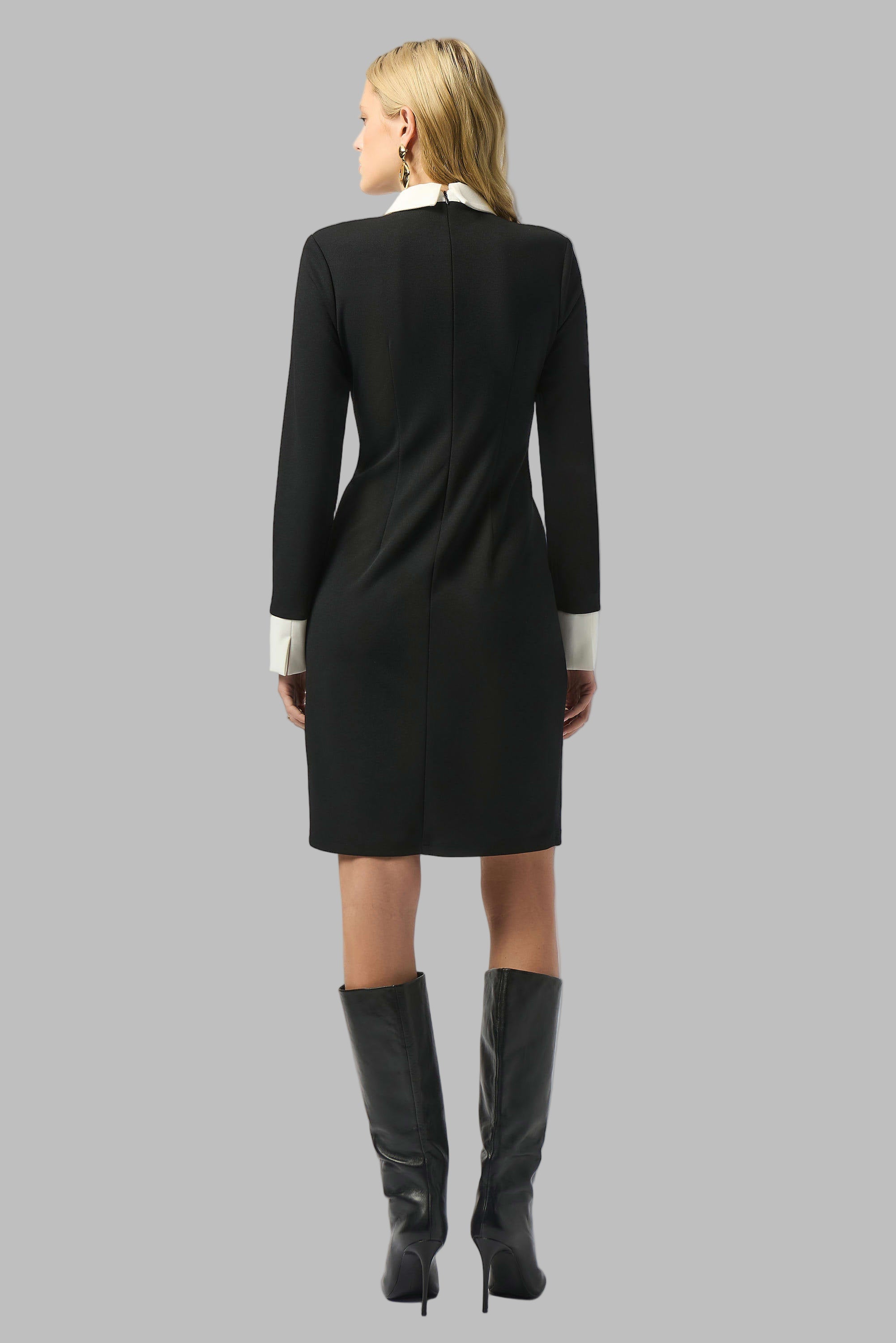 Scuba Crepe Colour-Block Shift Dress