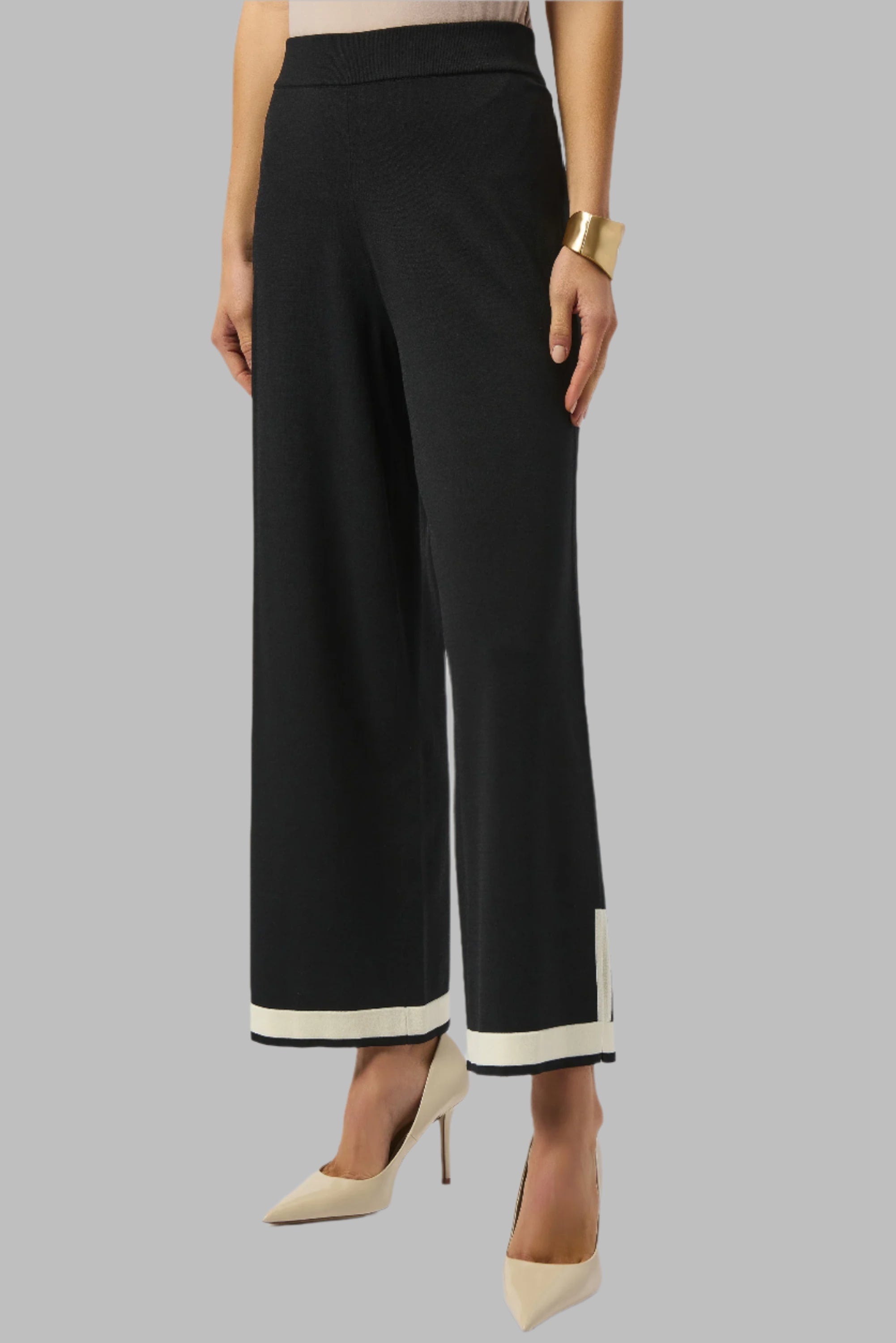 Sweater Knit Colour Block Culotte Pant