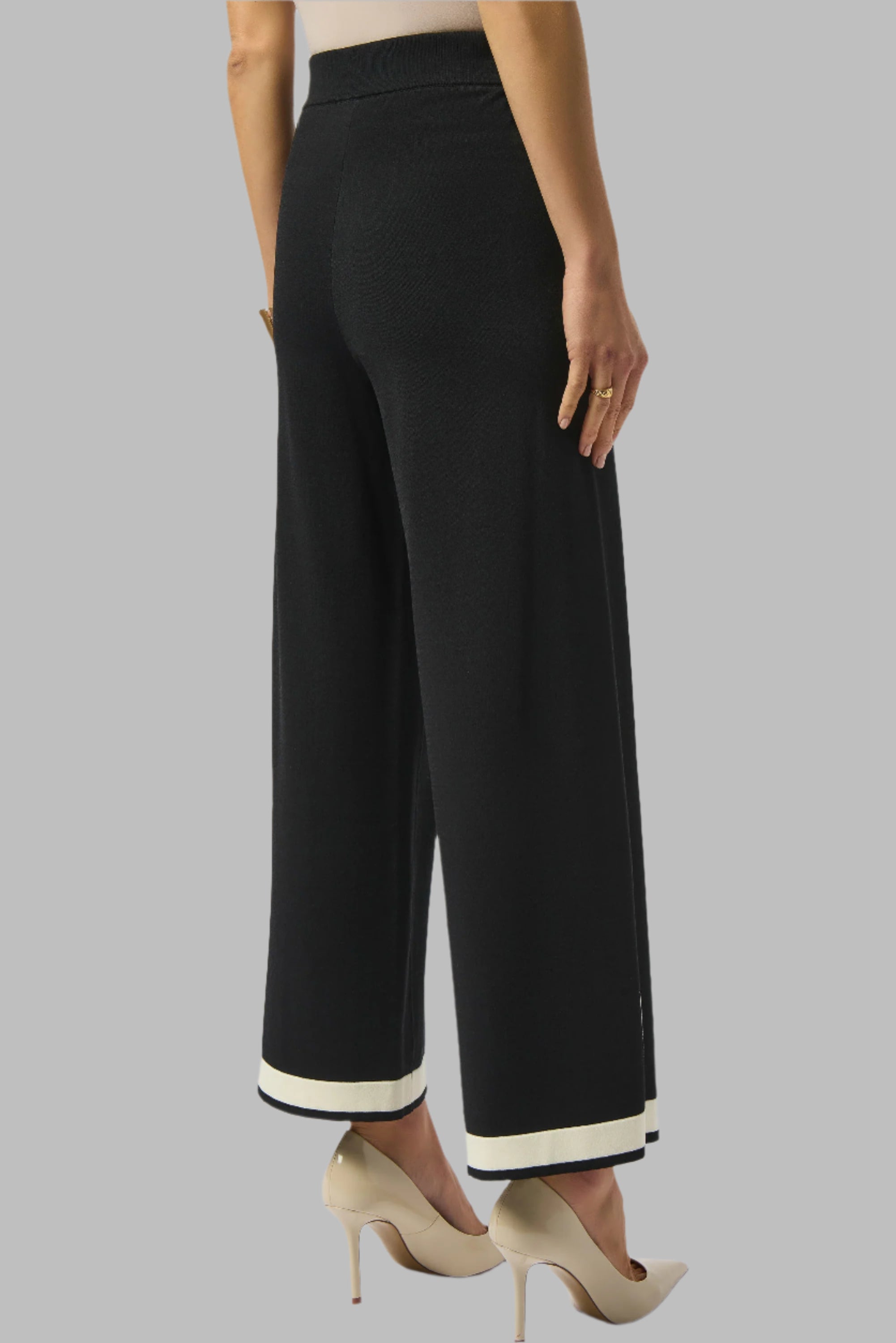 Sweater Knit Colour Block Culotte Pant