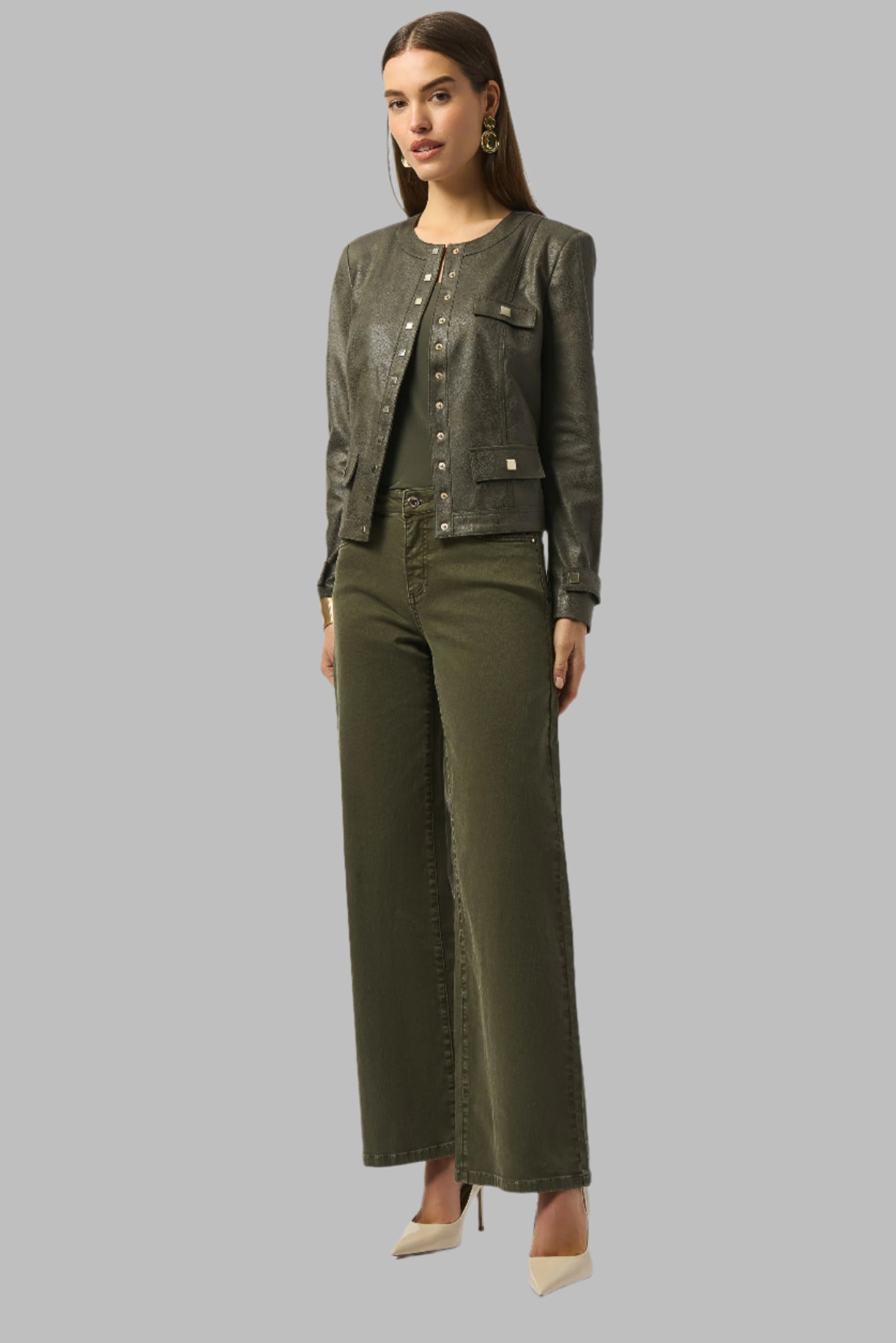 Goldie - Classic Wide Leg Stretch Denim Jean