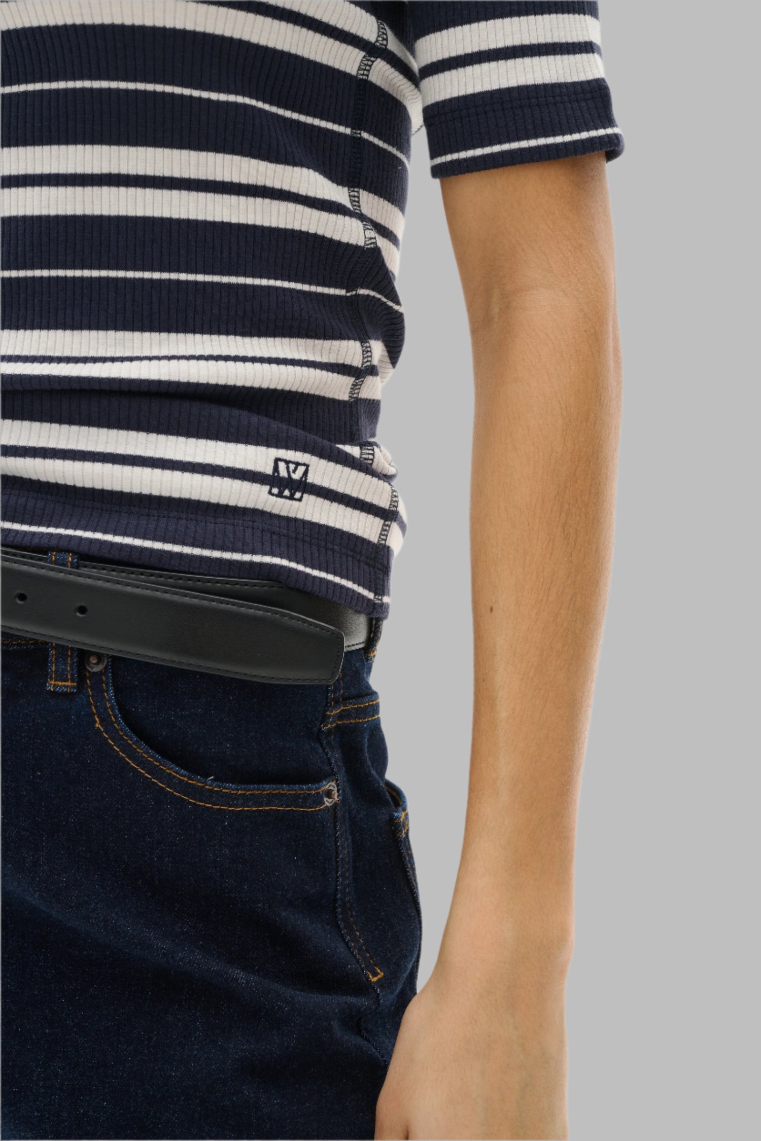 DagnalIW Striped V Neck T-shirt