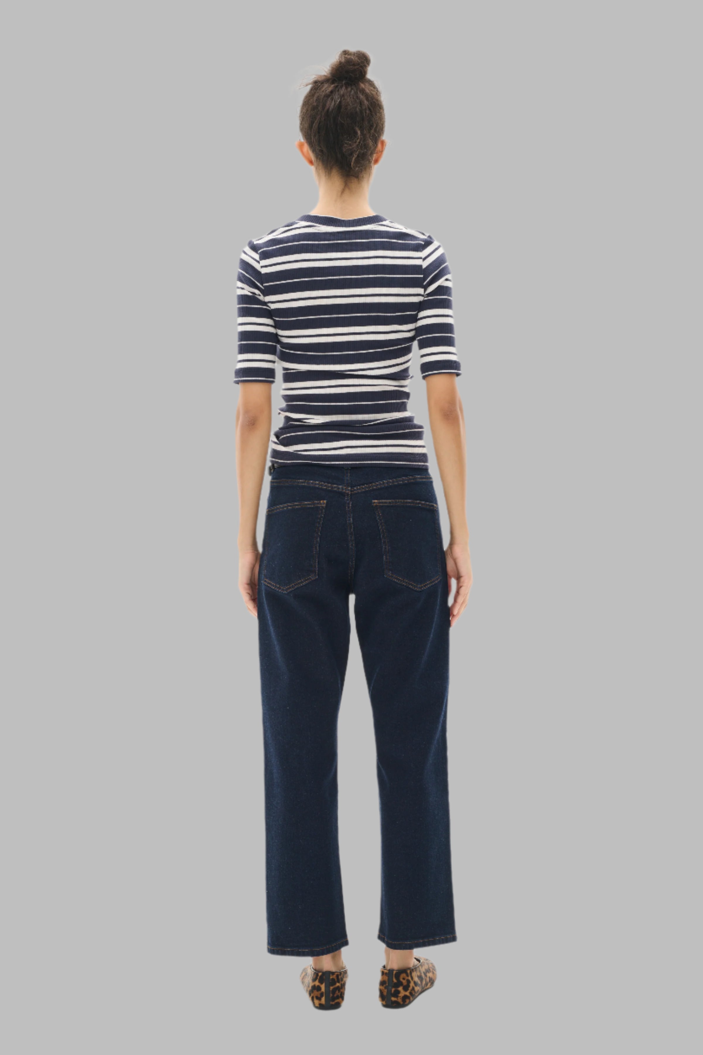 DagnalIW Striped V Neck T-shirt