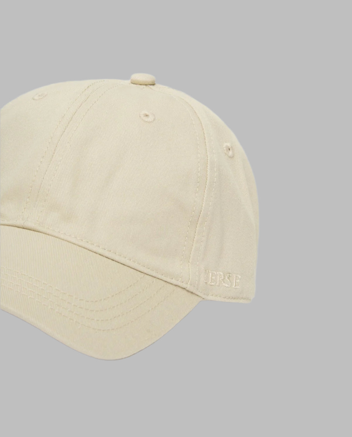Beige Adjustable Cotton Cap