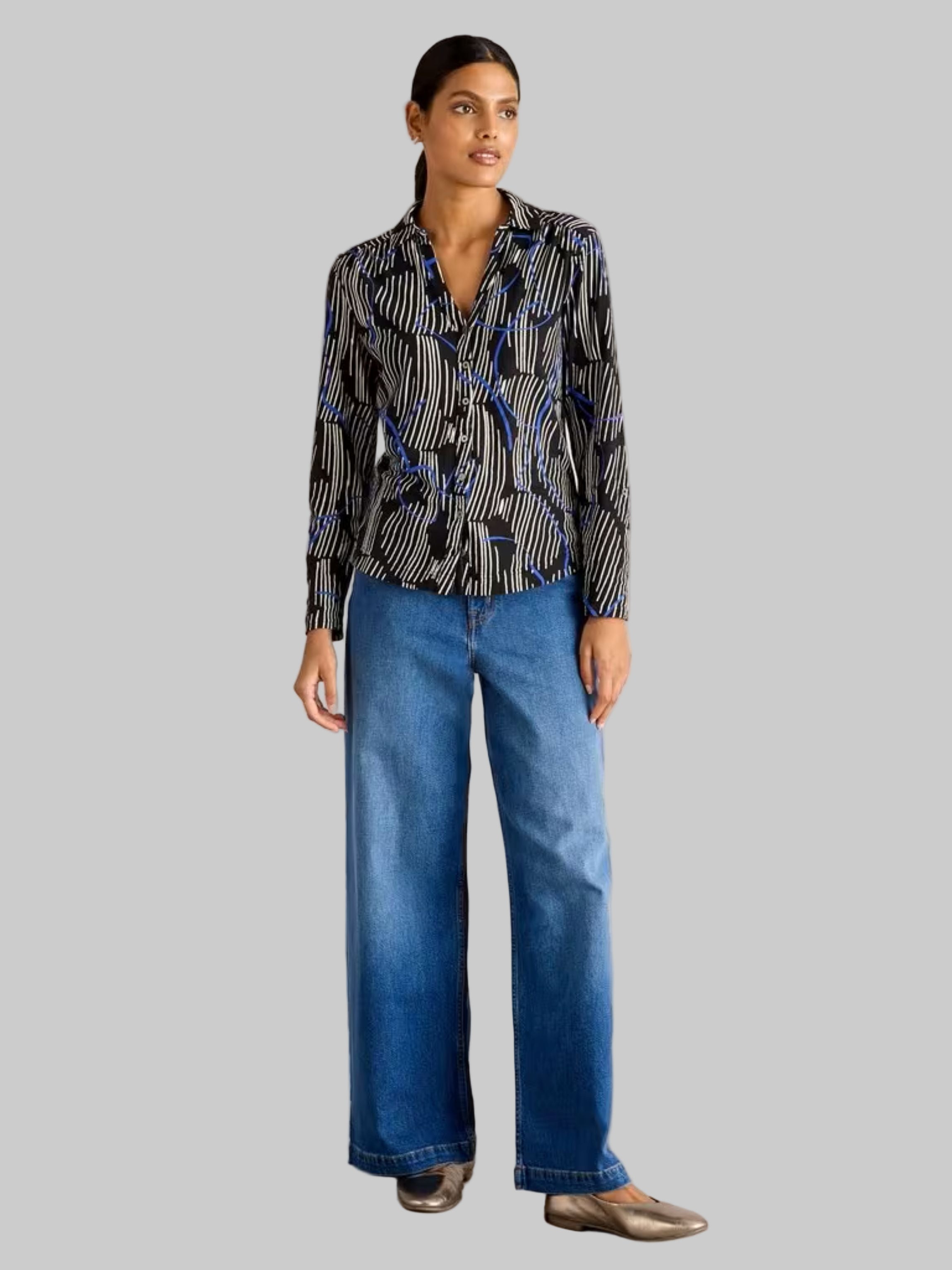 Annie Collared Jersey Shirt