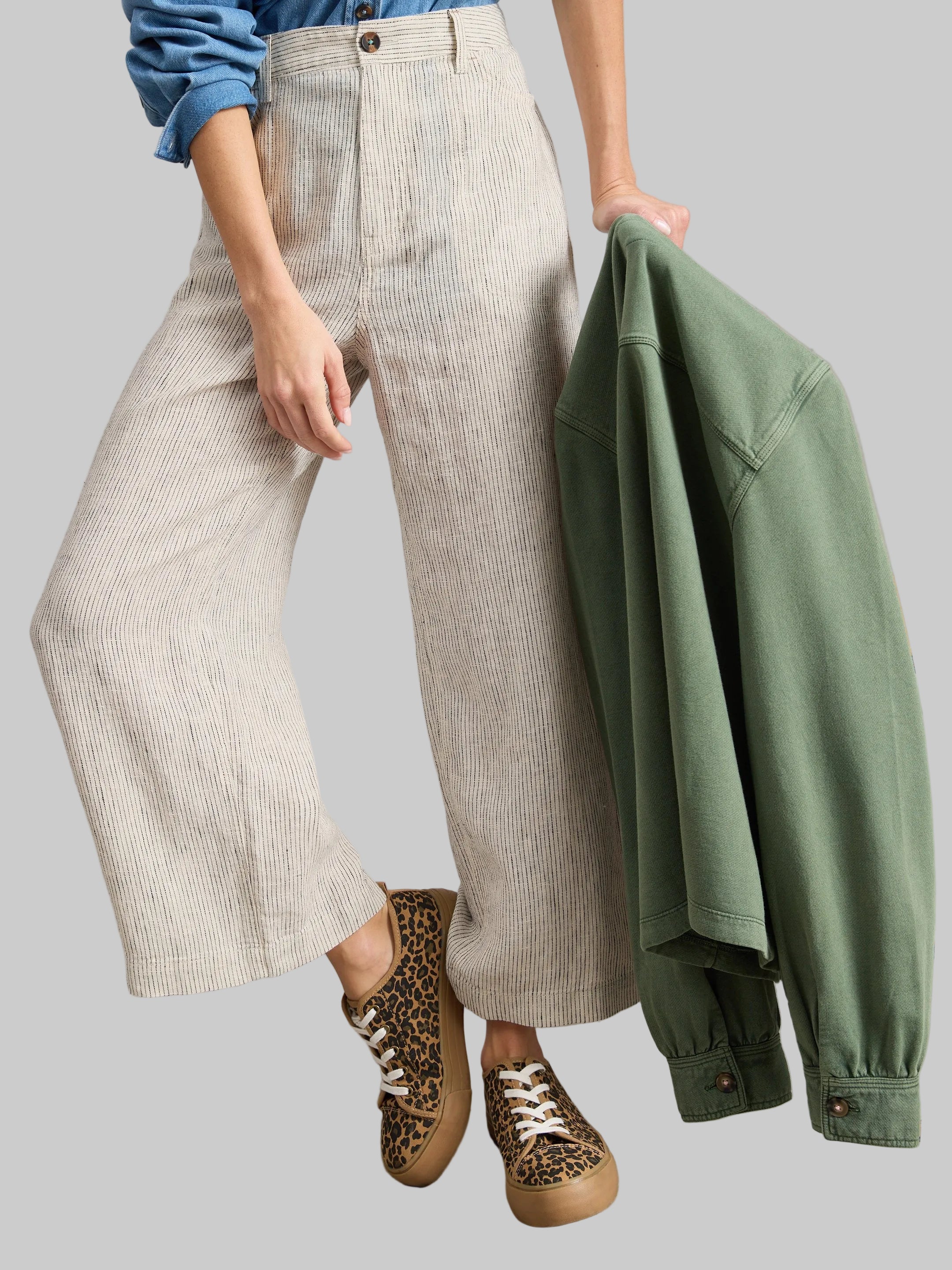 Tia Linen Cropped Trouser