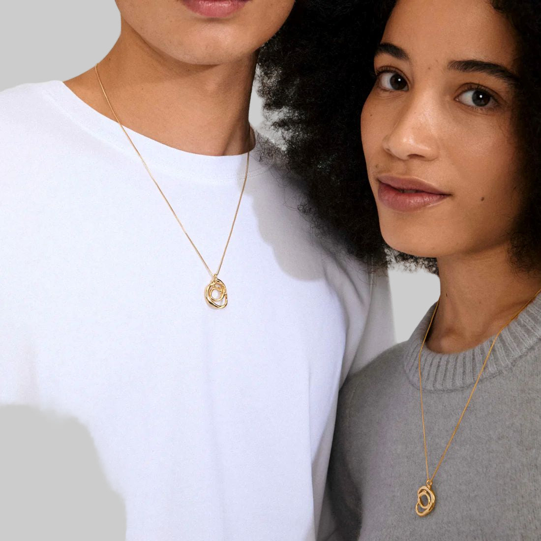 Diego Recycled Spiral Pendant Necklace