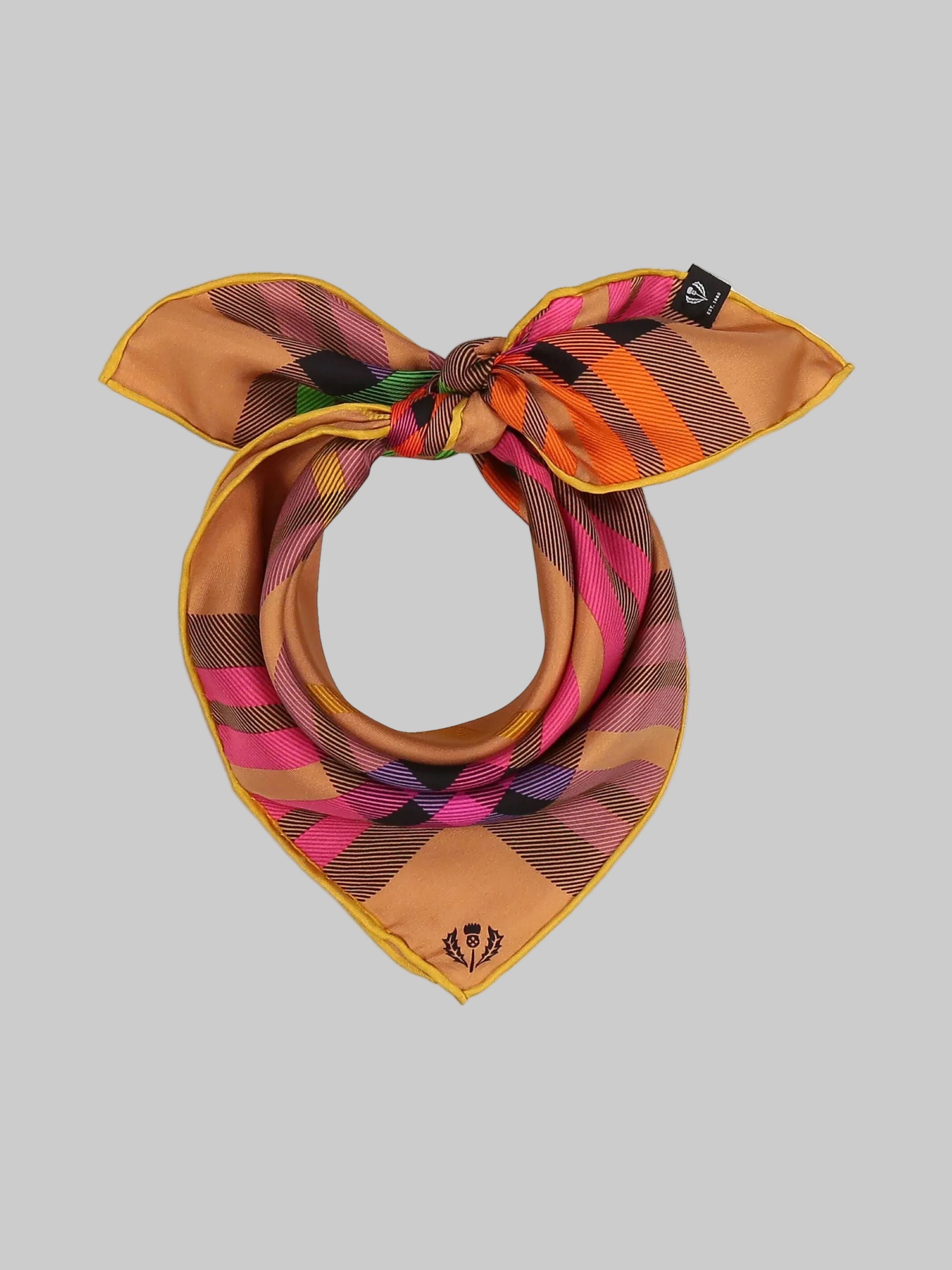 Neckerchief with Fraas Plaid Pure Silk