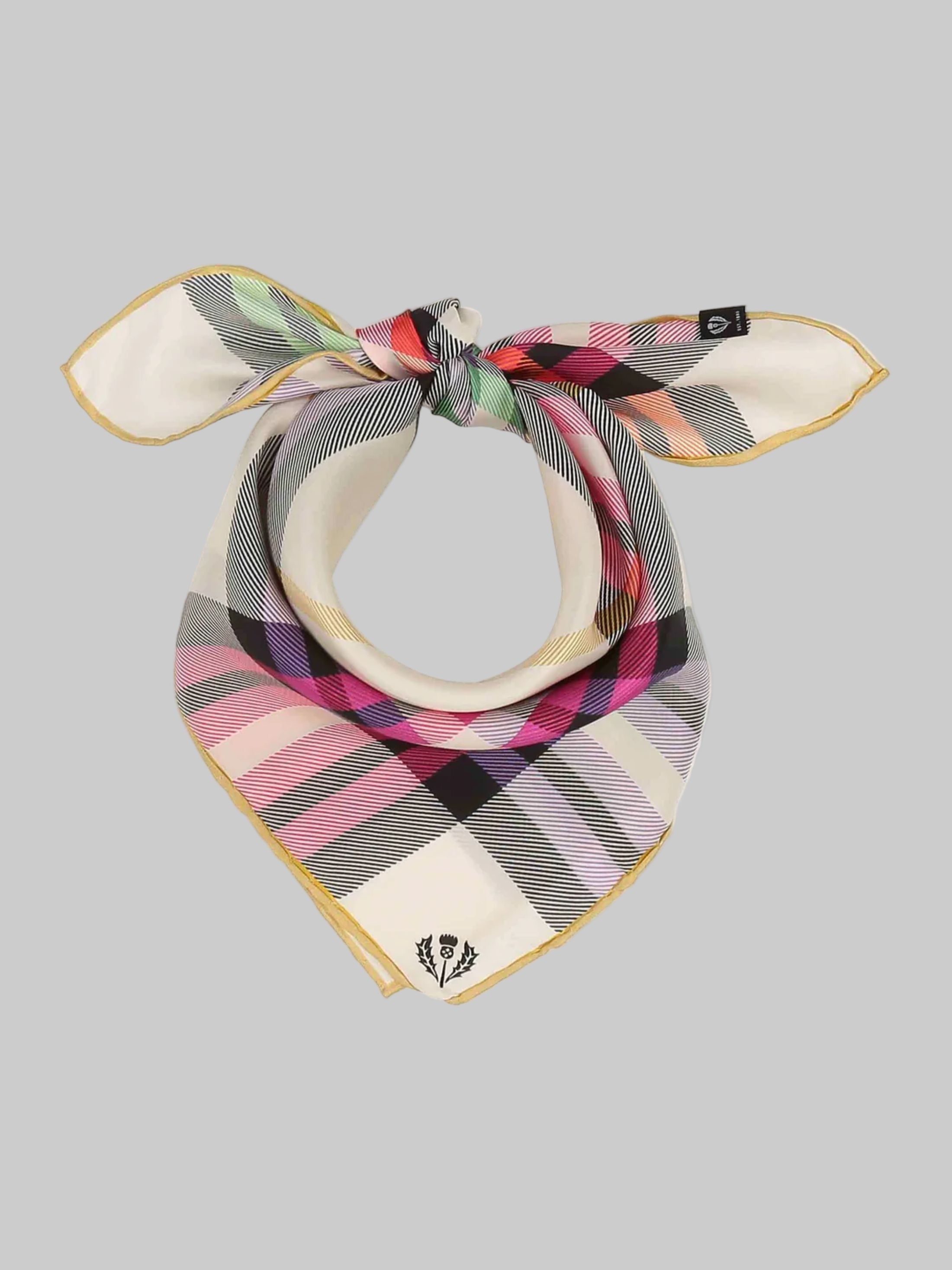 Neckerchief with Fraas Plaid Pure Silk
