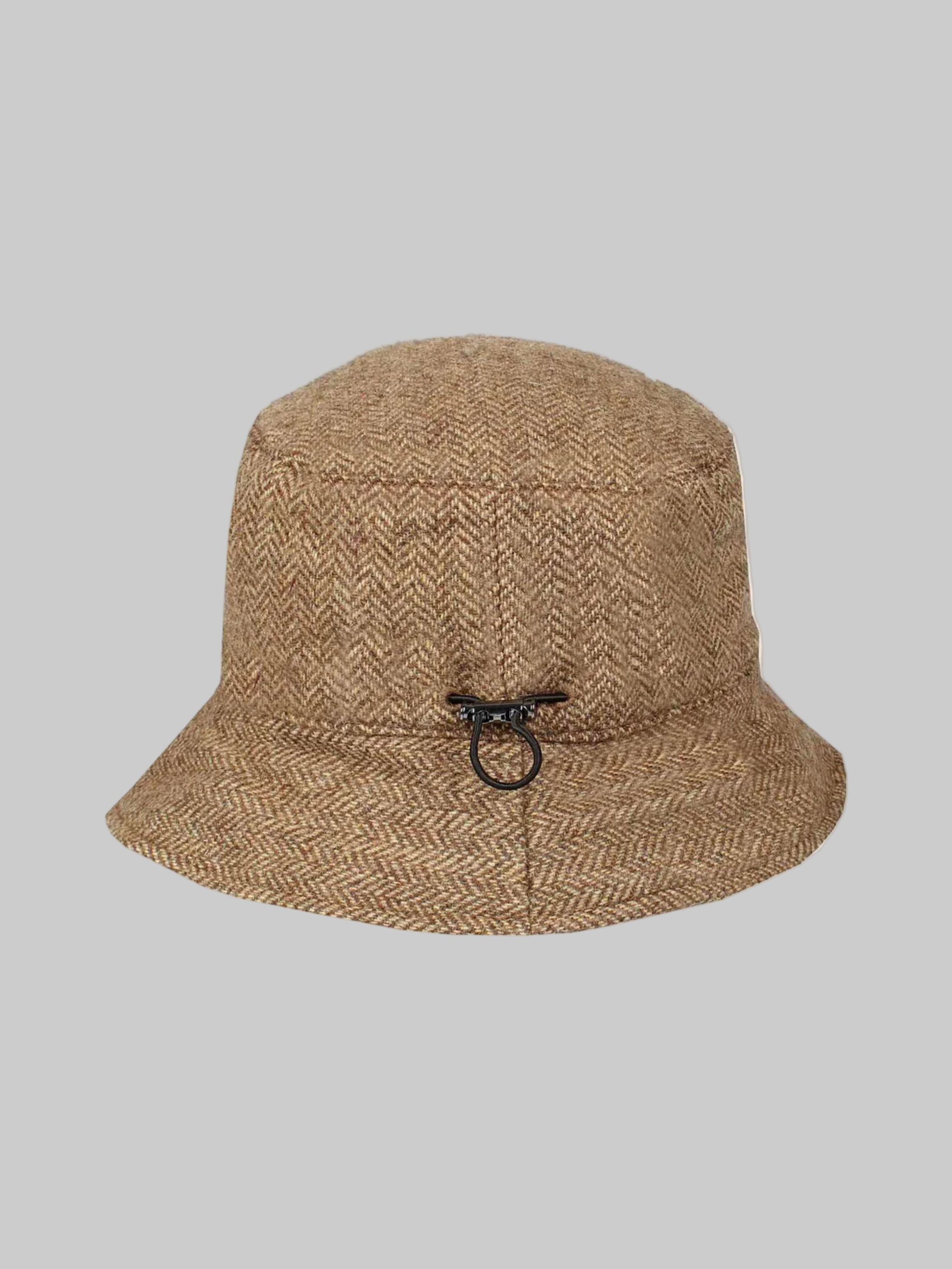 Lined Loevenich Bucket Hat - Herringbone Design
