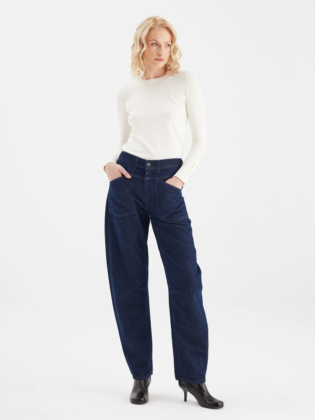 Selena Mid Waist Ankle Length Jeans