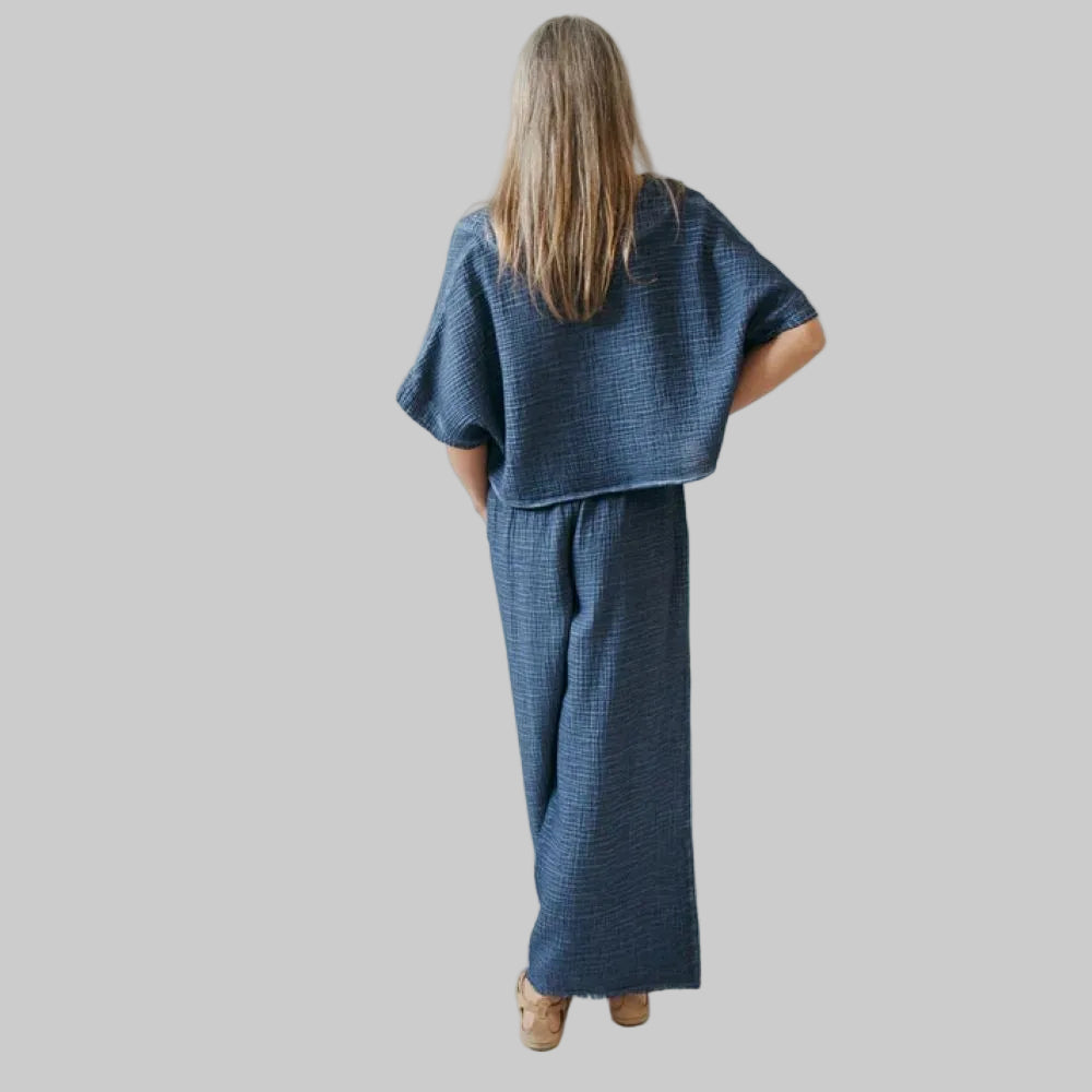 Crinkle Palazzo Pant