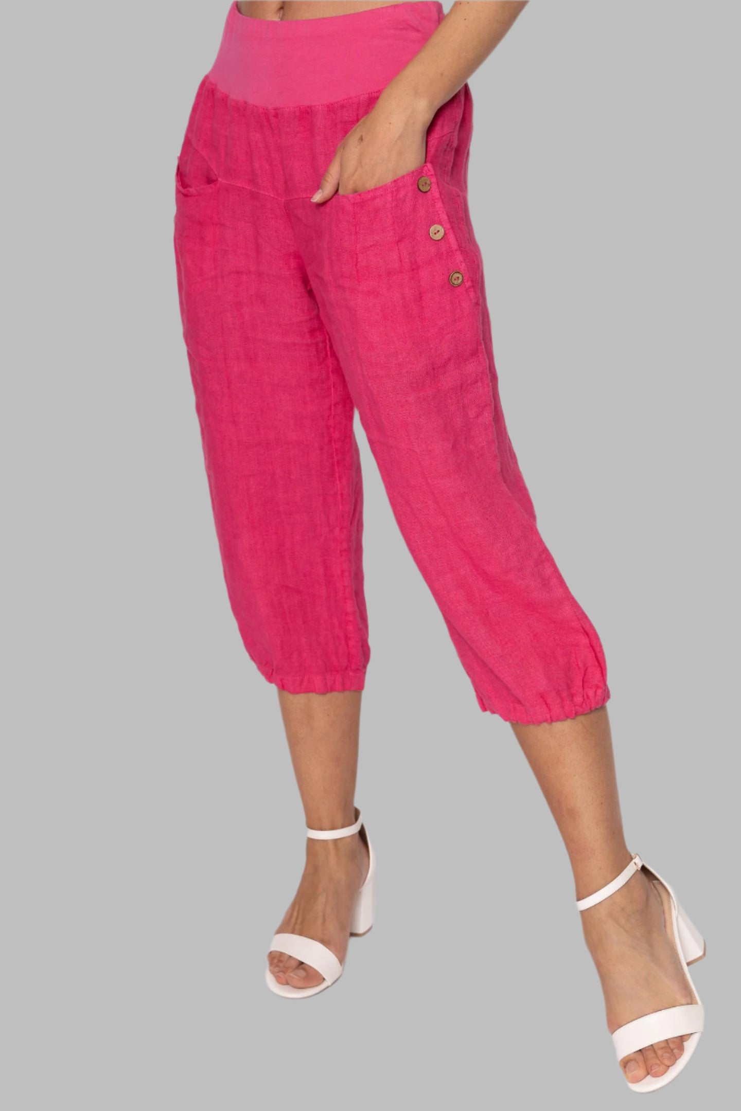 French Linen Capri Pant