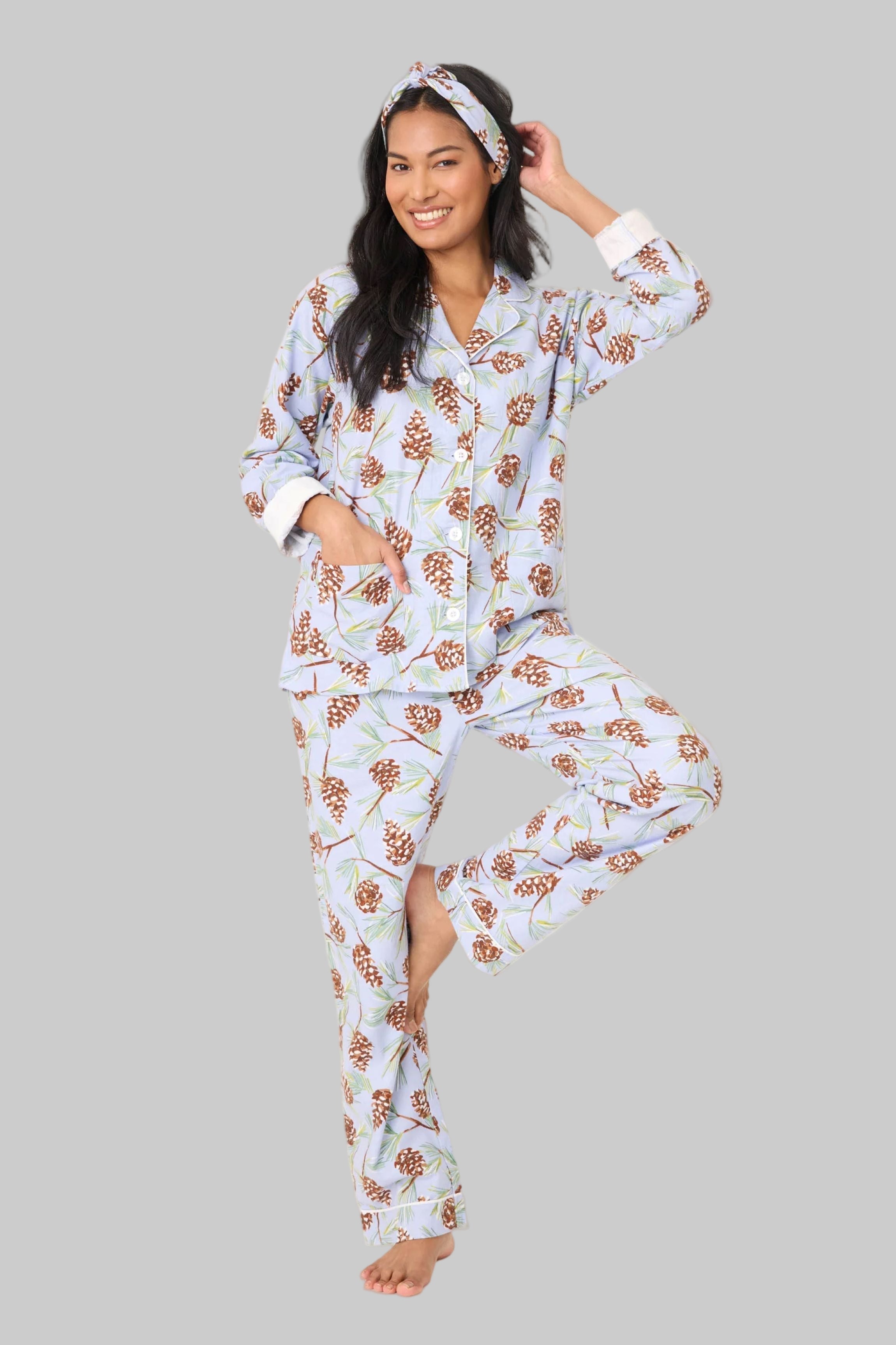 Sleigh All Day & Feeling Pine Winter Print PJ Set