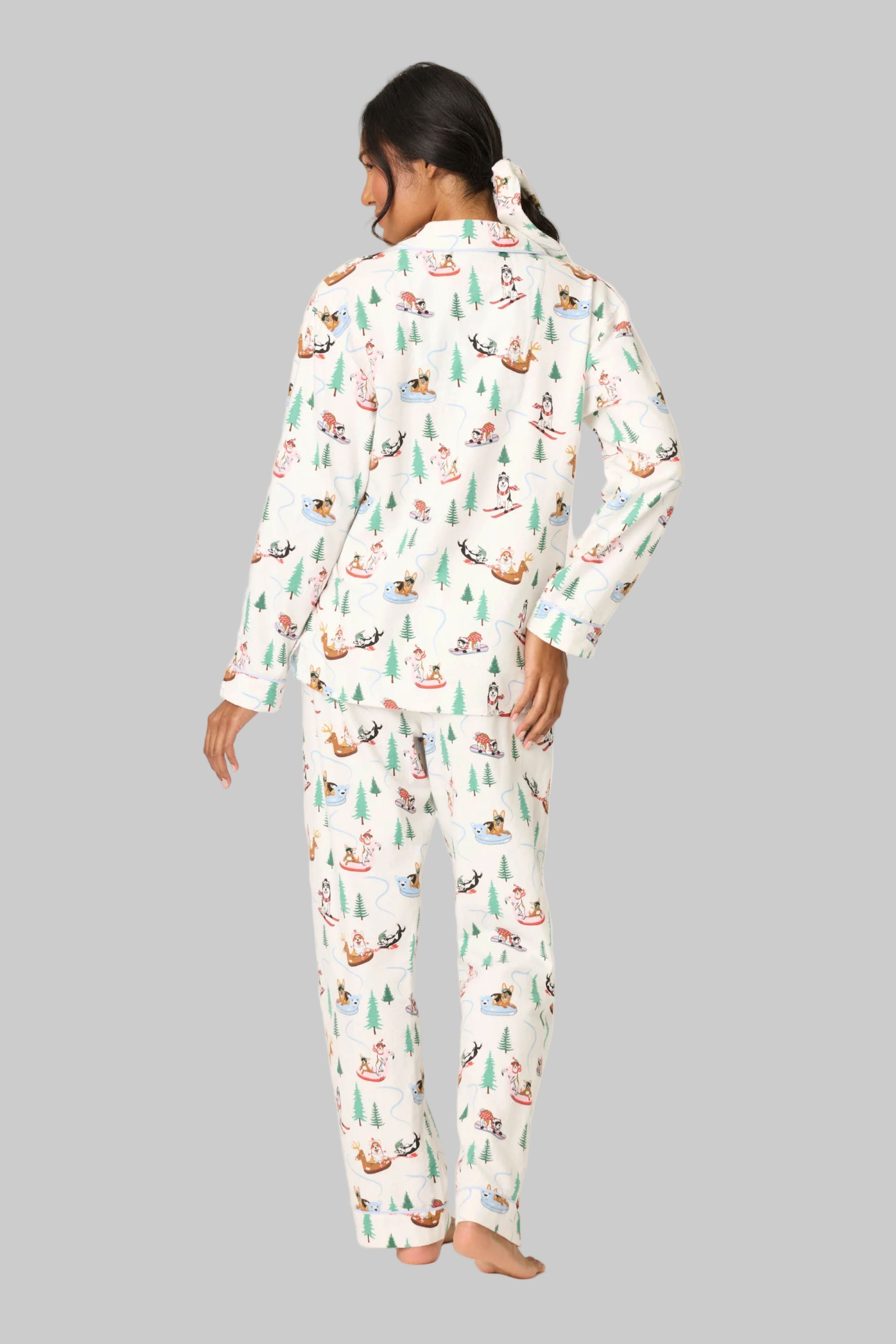 Sleigh All Day & Feeling Pine Winter Print PJ Set