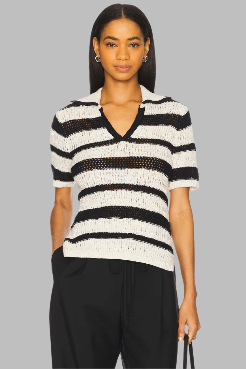 Knitted Collared Top