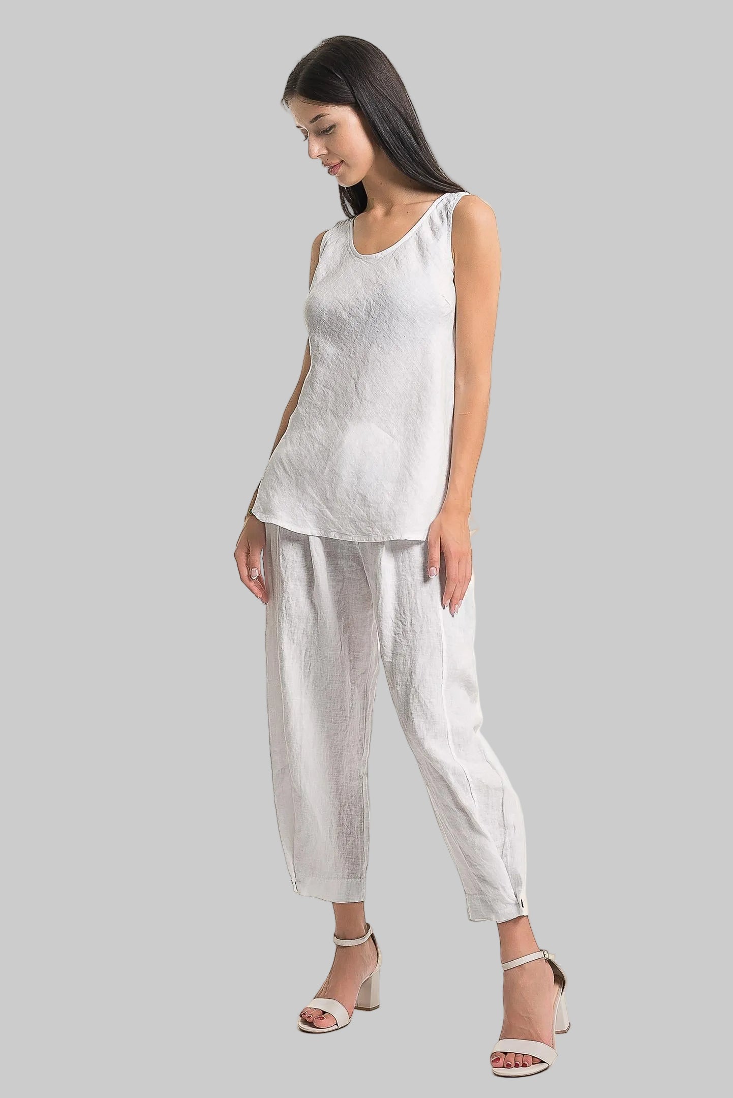French Linen Sleeveless Top