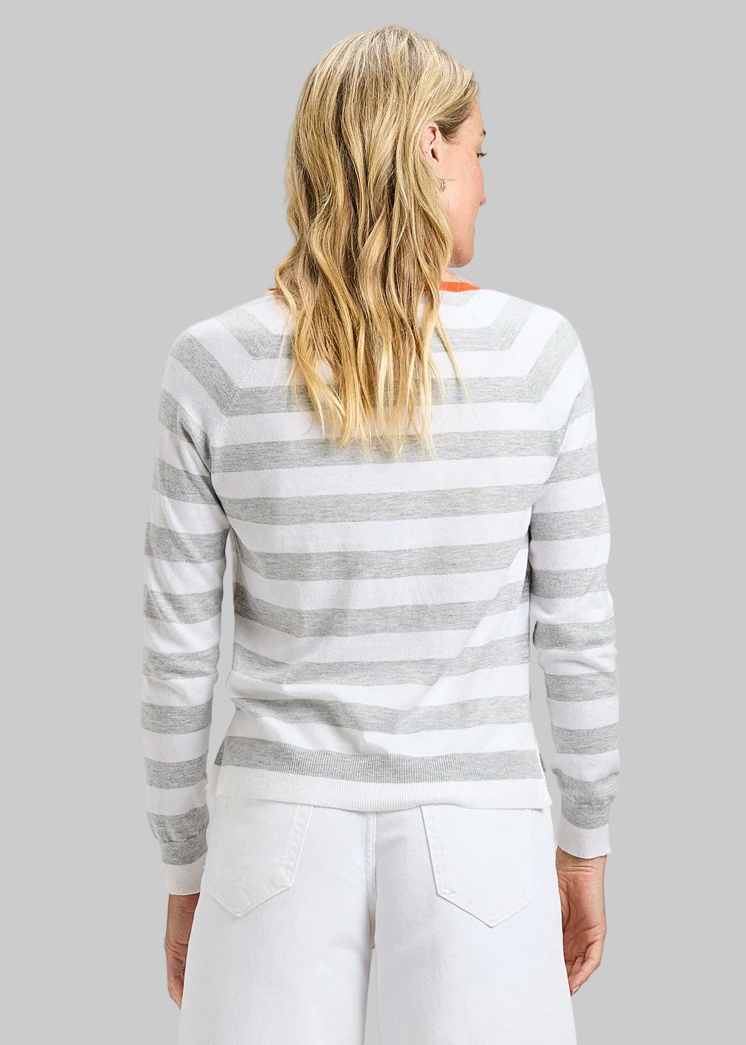 Henley Striped Sweater