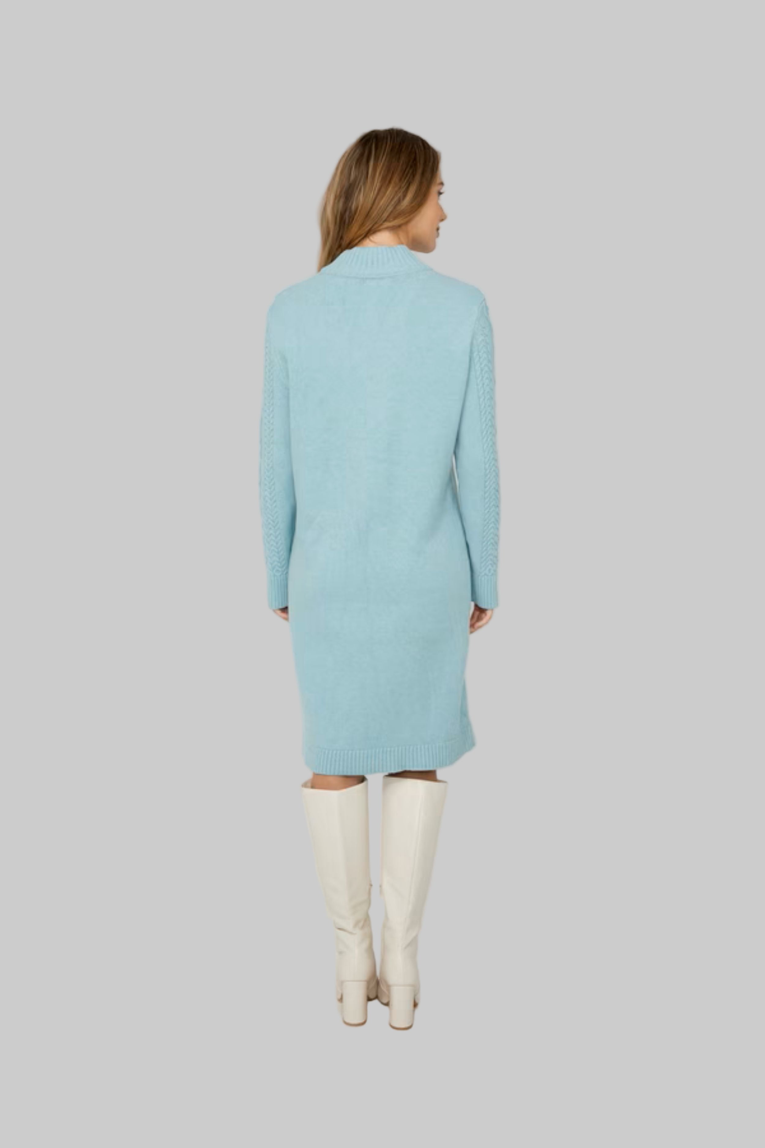 High Neck Sweater Dress
