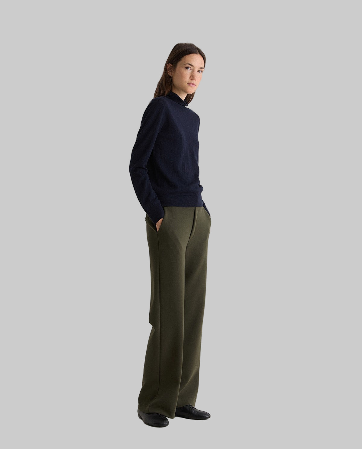 Elastic Wide-Leg Pants