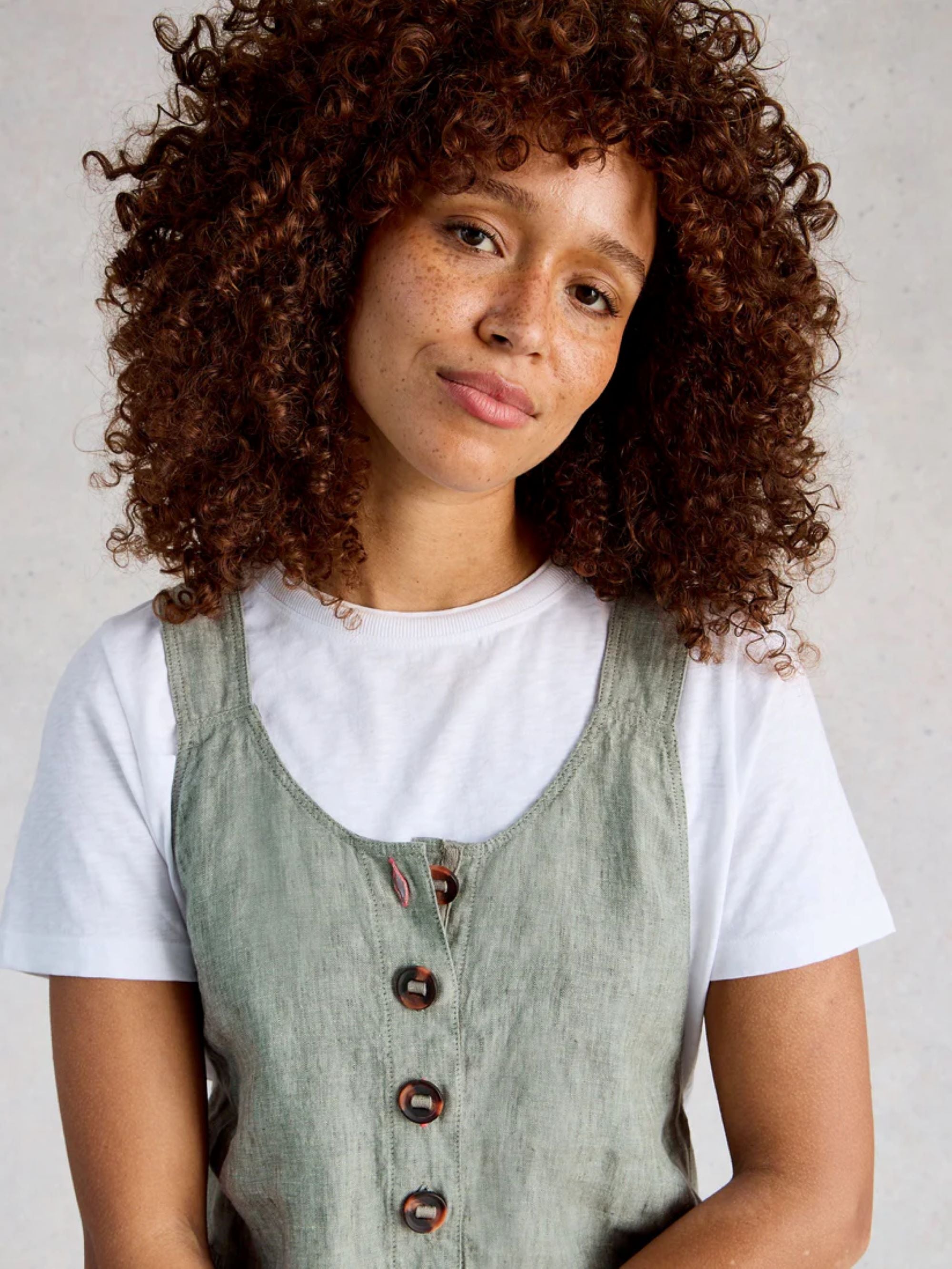 Viola Linen Dungaree