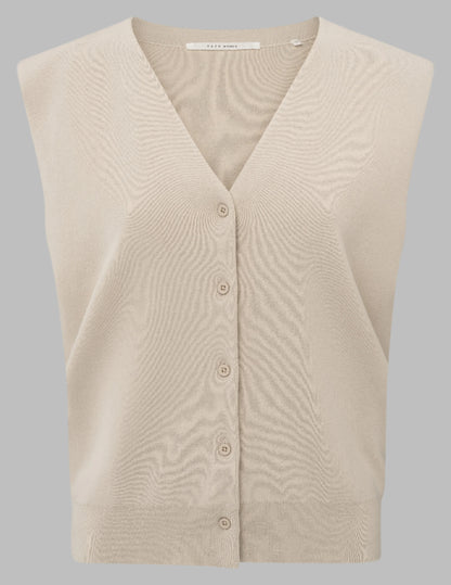 Cotton Vest with Shoulder Detail