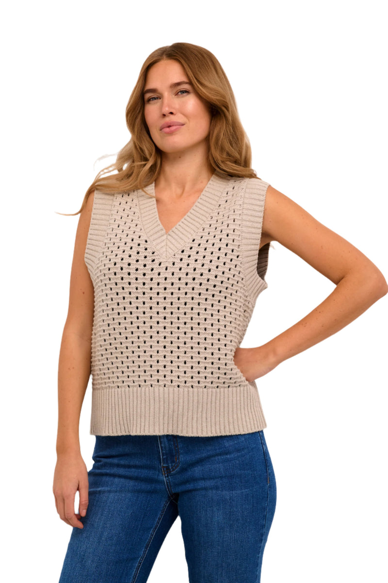 Kaffe Top Vest Knitted