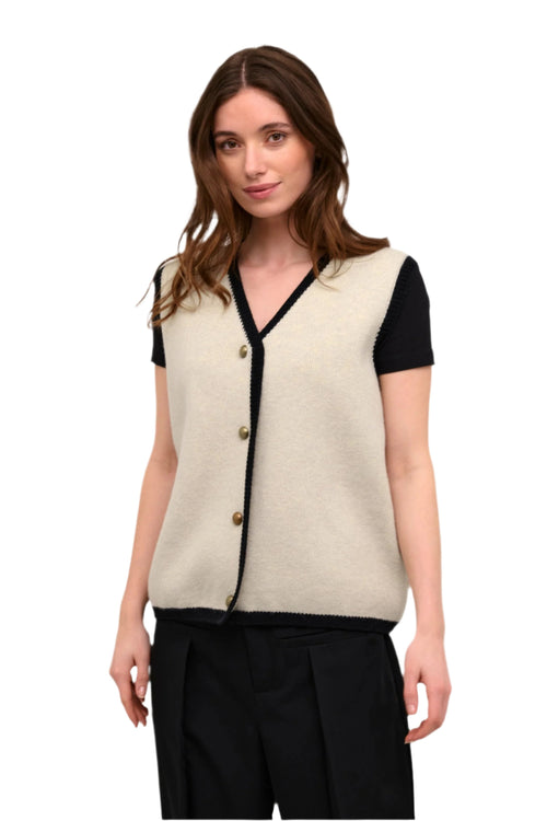 Cream Top Vest Knit