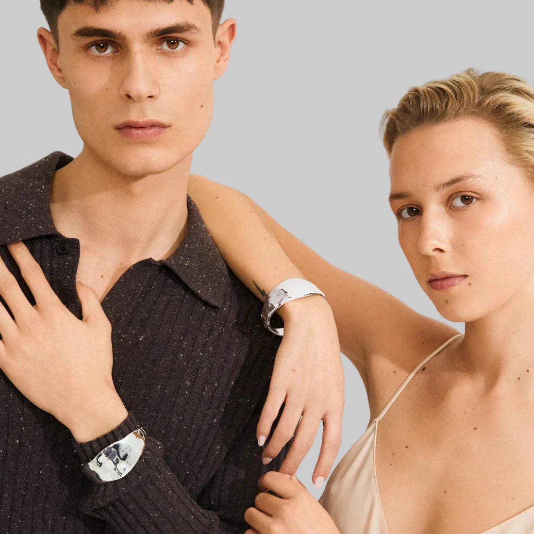 Sparkle Recycled Flat Bangle Bracelet