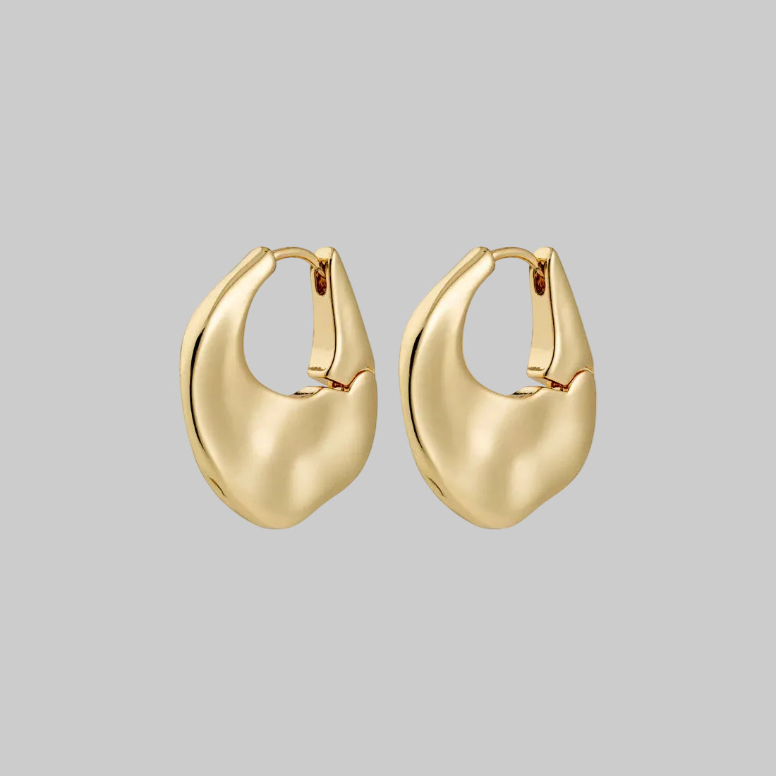 Sense Recycled Flattened Hoop Earrings