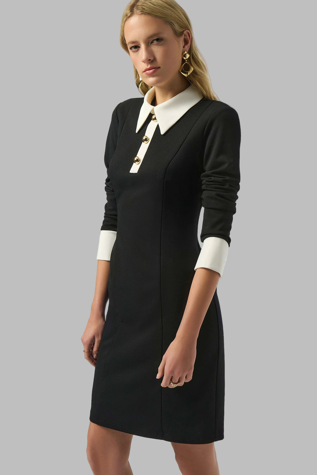 Scuba Crepe Colour-Block Shift Dress