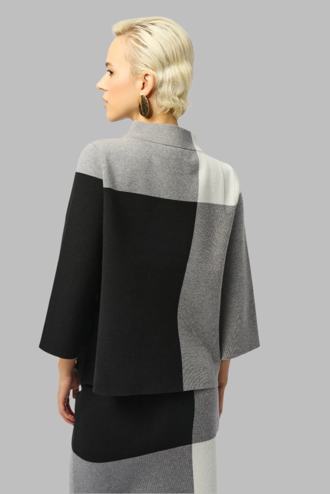 Jacquard Sweater Colour Block Pullover