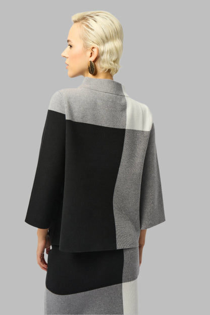 Jacquard Sweater Colour Block Pullover