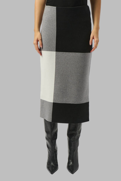 Jacquard Sweater Colour Block Skirt