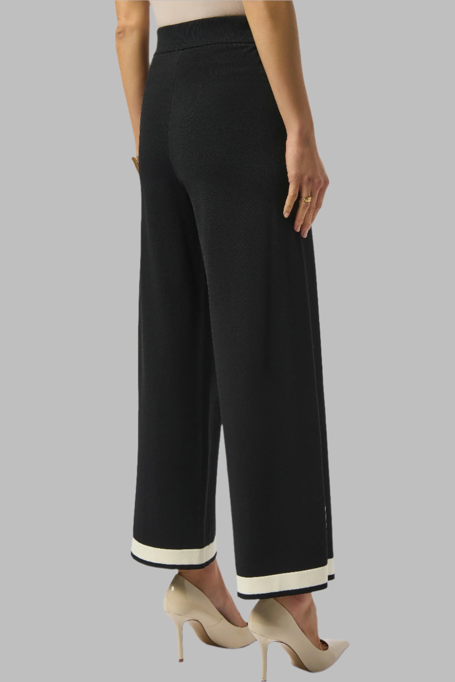 Sweater Knit Colour Block Culotte Pant