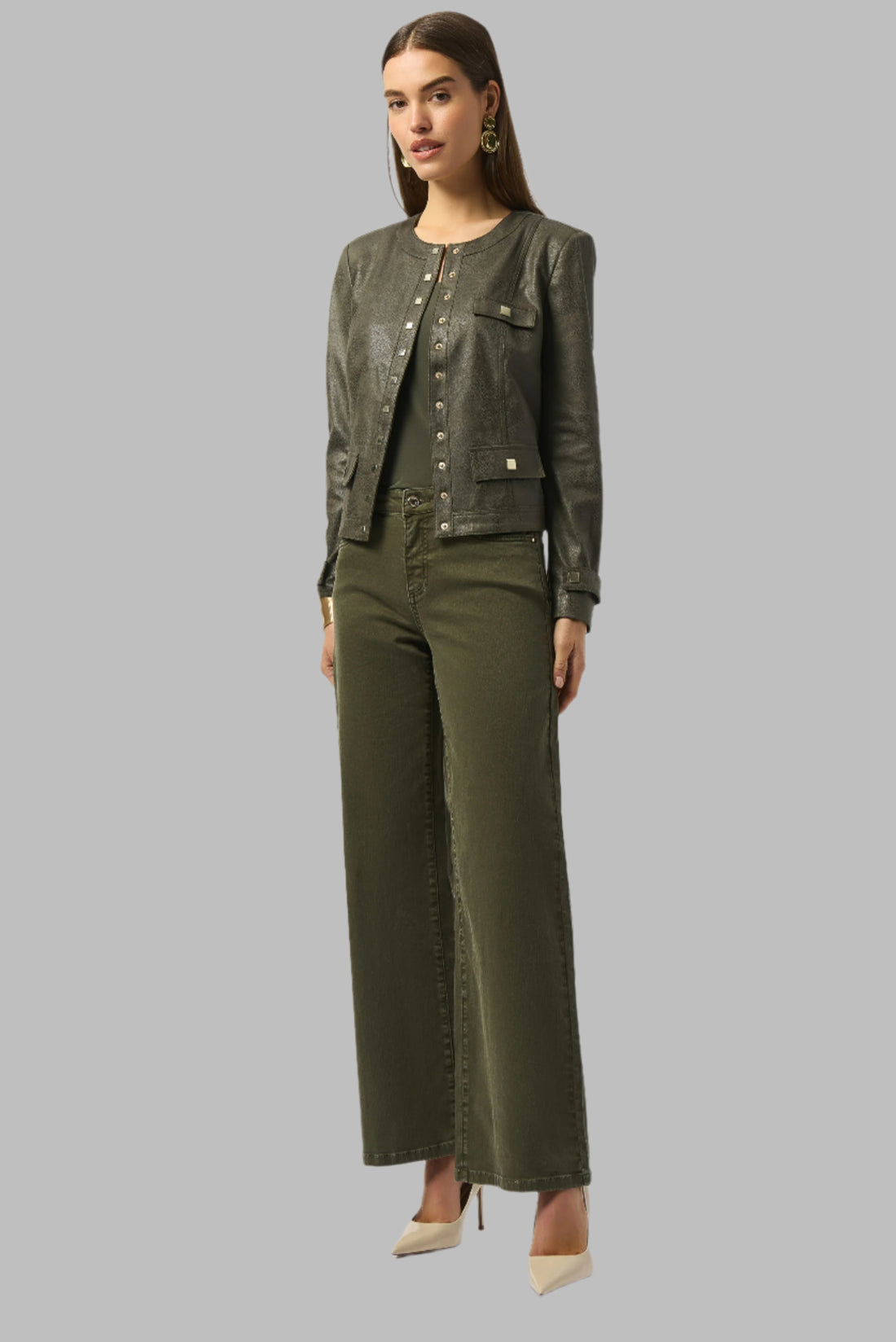 Goldie - Classic Wide Leg Stretch Denim Jean