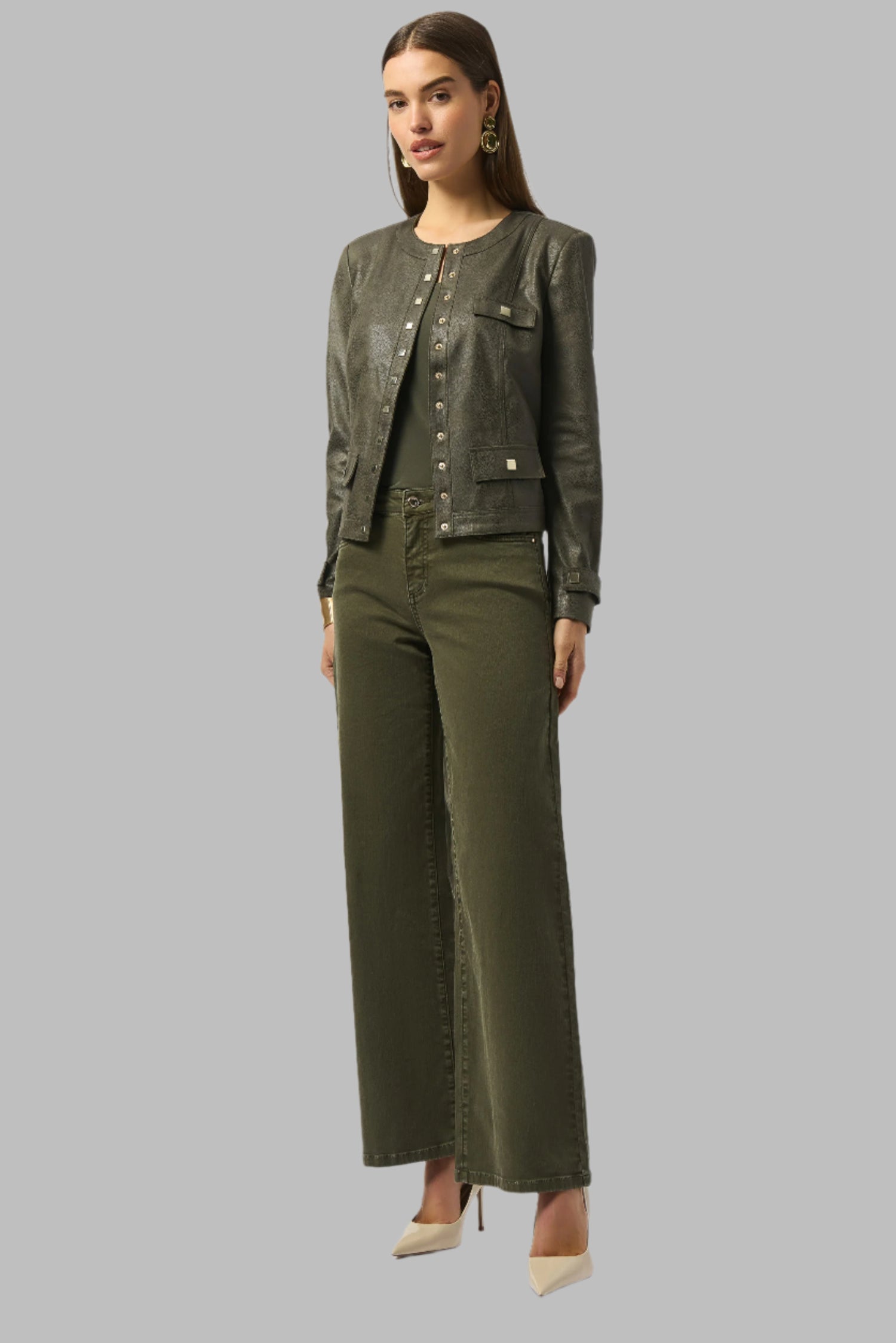 Goldie - Classic Wide Leg Stretch Denim Jean
