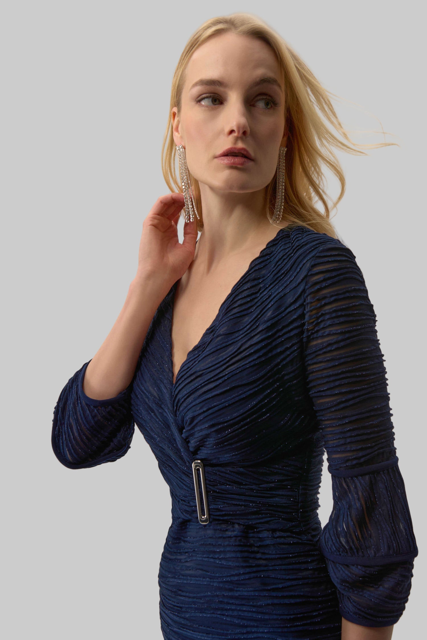 Signature Lurex Cascade Knit Dress