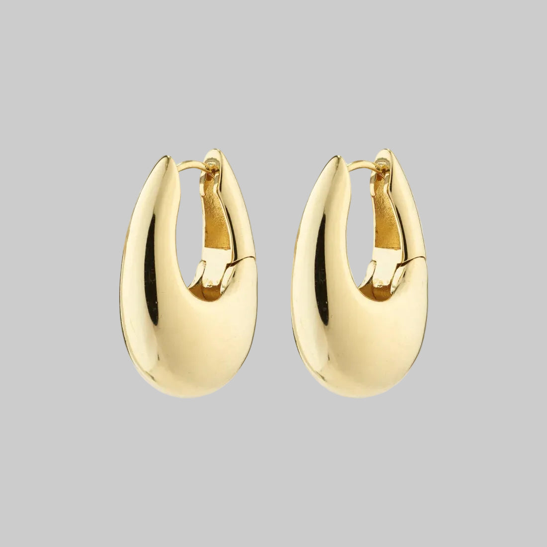 Autumn Recycled Chunky Retro Hoop Earrings