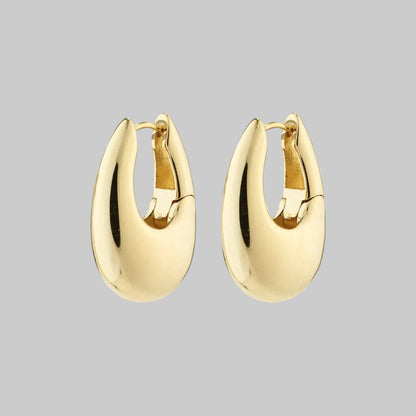 Autumn Recycled Chunky Retro Hoop Earrings