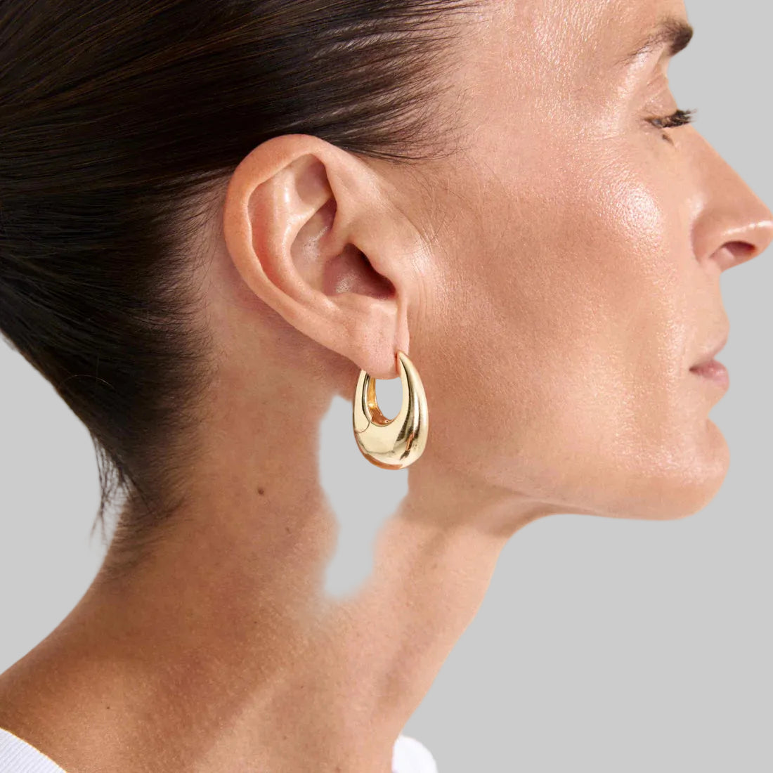 Autumn Recycled Chunky Retro Hoop Earrings