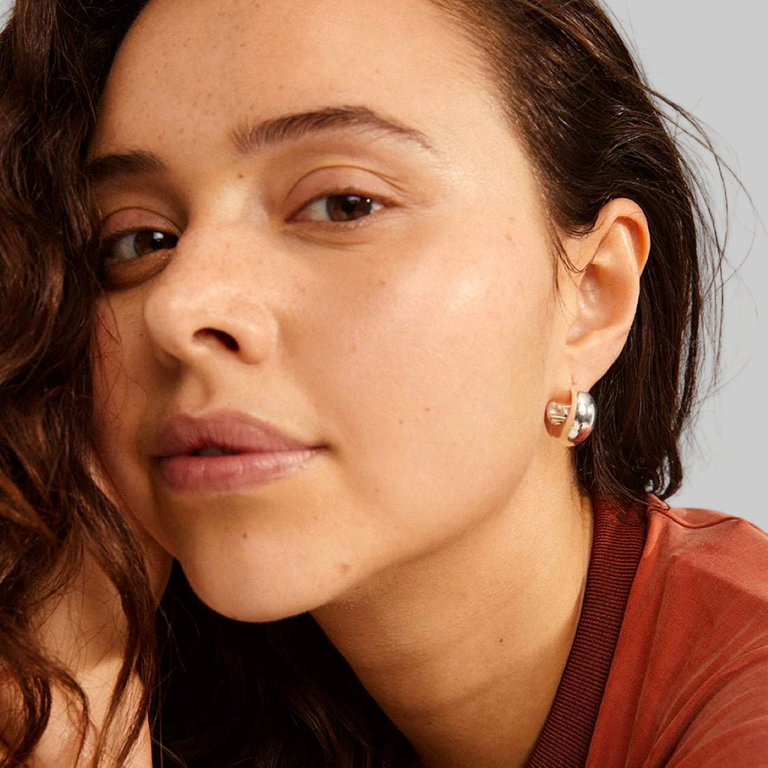 Amber Recycled Chunky Hoops