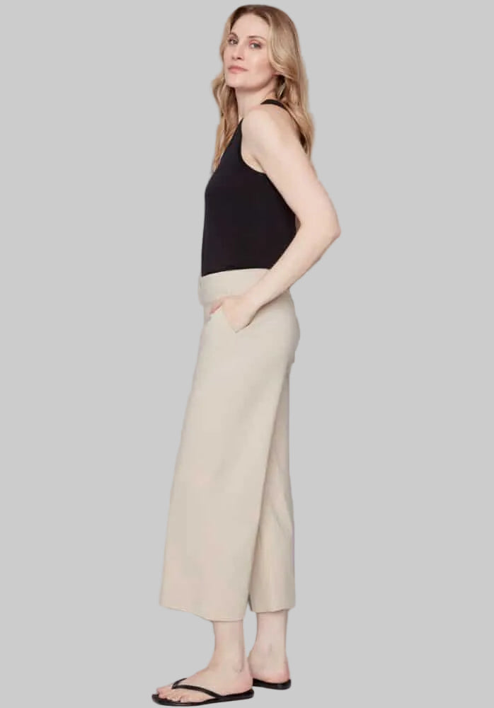 Elizabeth Techno Wide Leg Cropped Pant