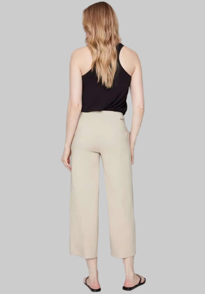 Elizabeth Techno Wide Leg Cropped Pant