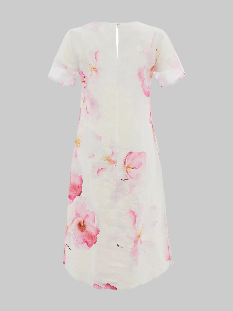 Short Sleeve Linen Dress