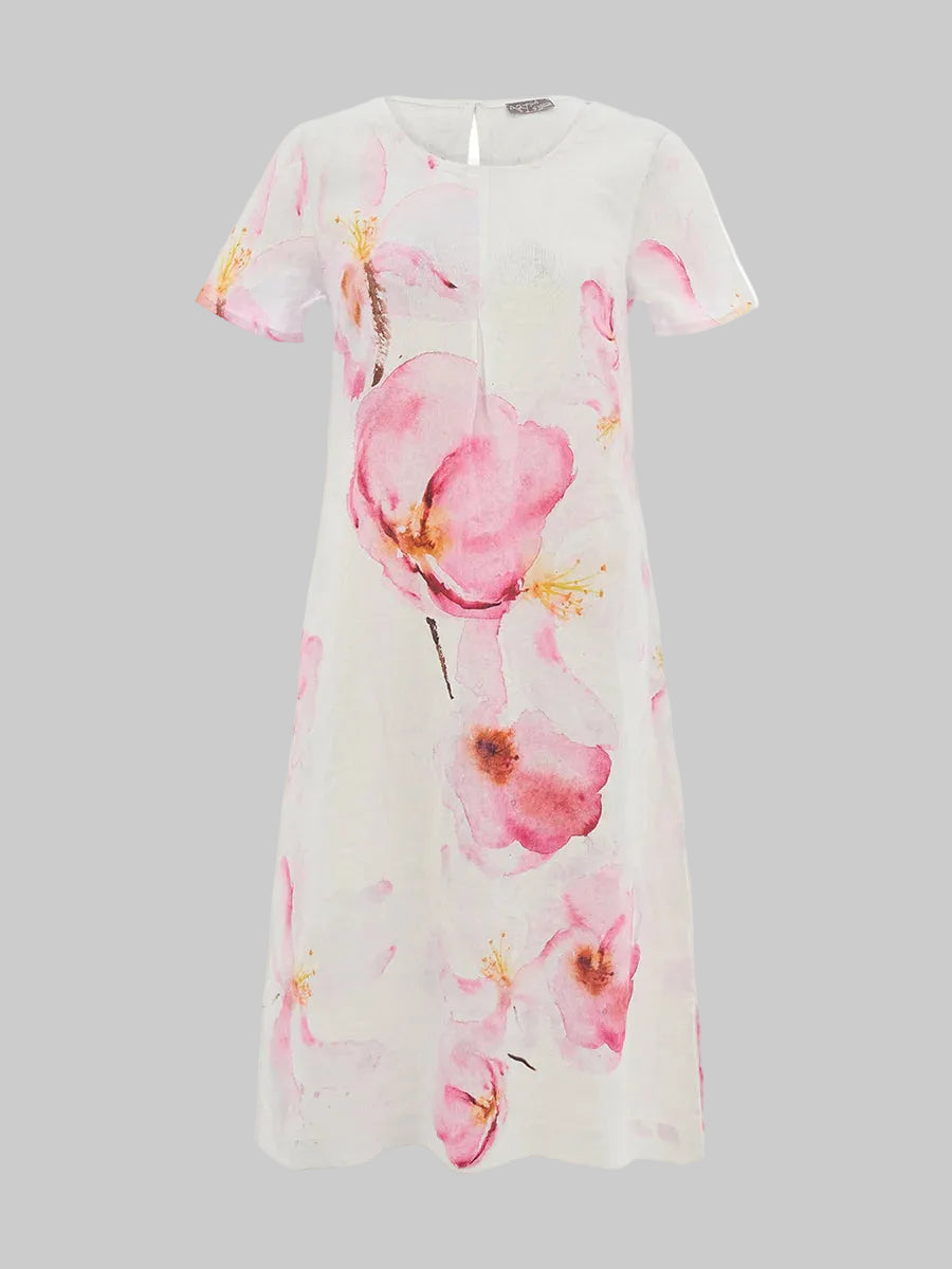 Short Sleeve Linen Dress
