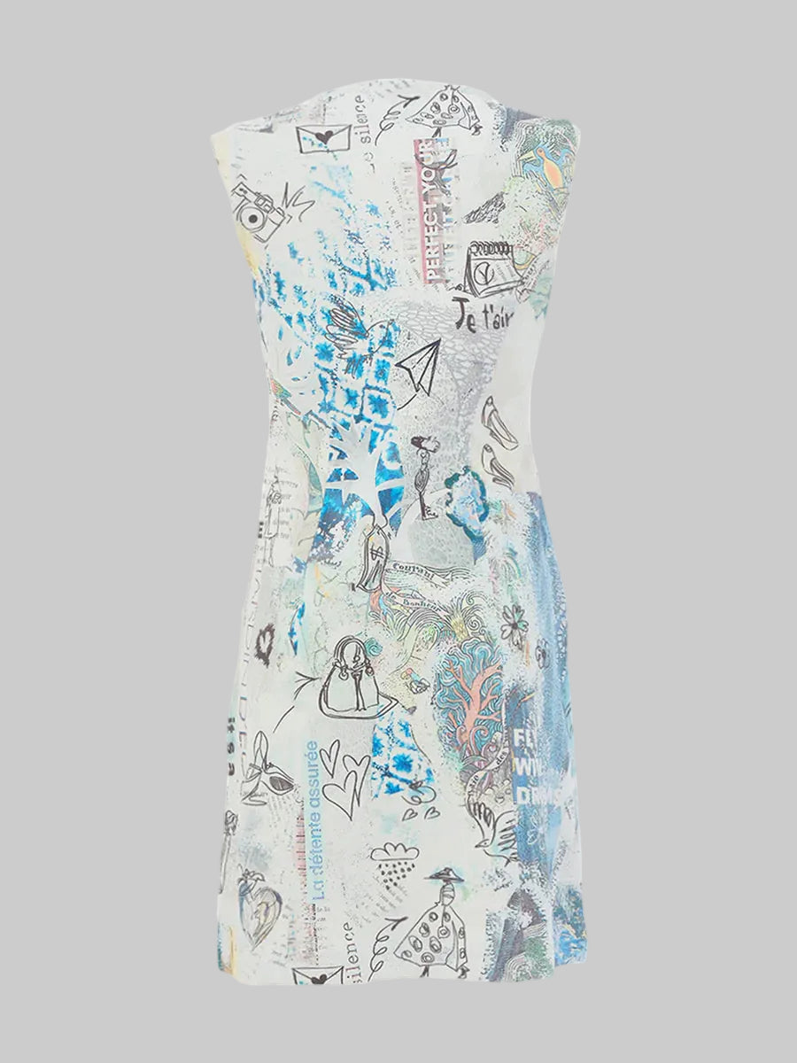 Collage Zip Dress